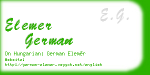 elemer german business card